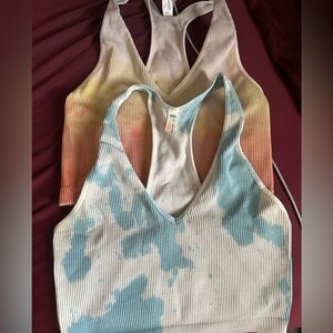 Free people: Tie-Dye Ribbed Tank Tops